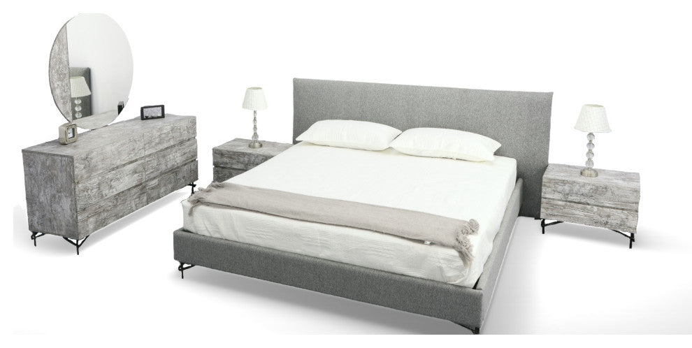 Nova Domus Aria Italian Modern Multi Gray Bedroom Set, Queen