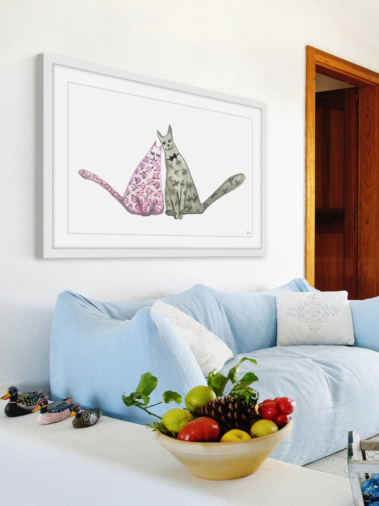 "Marou Et Mina" Framed Painting Print, 30"x20"