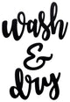 Black Metal Wash and Dry Wall Sign