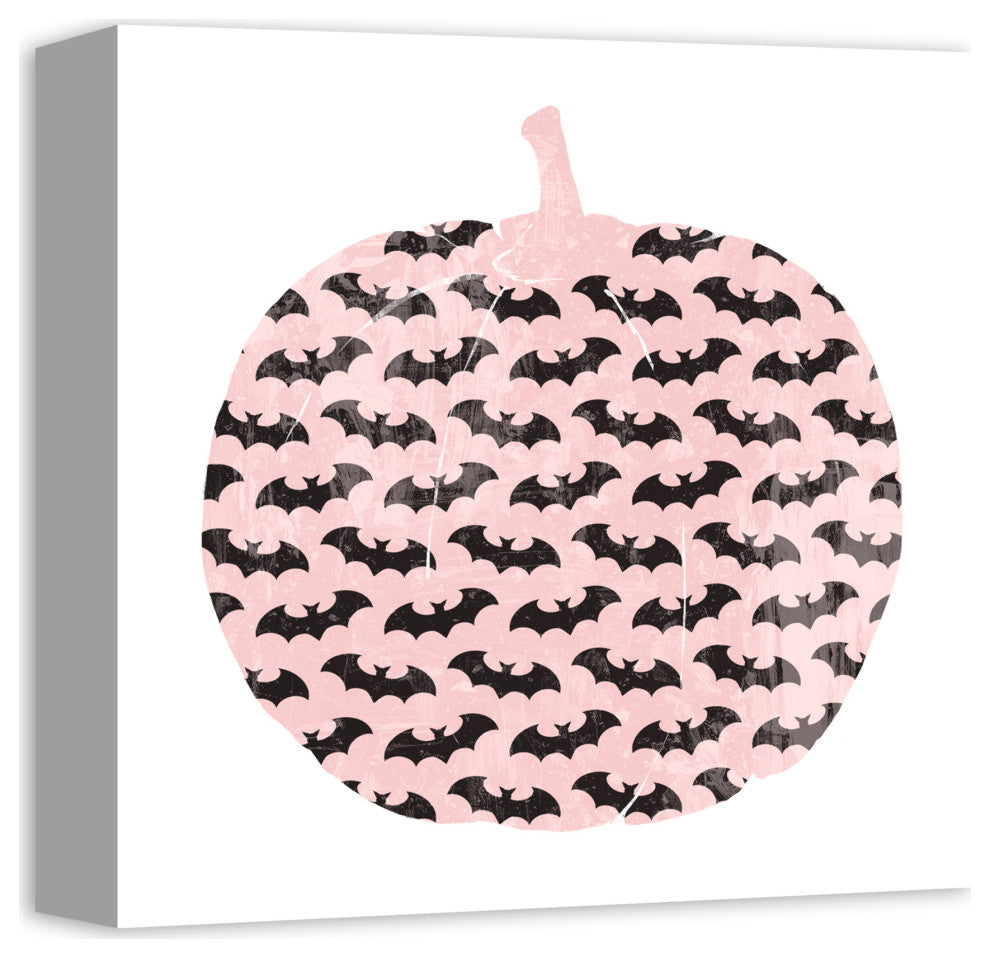 Bat Pumpkin 10x10 Canvas Wall Art