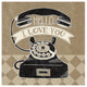 "Hello I Love You Taupe" Digital Paper Print by Mary Urban, 26"x26"