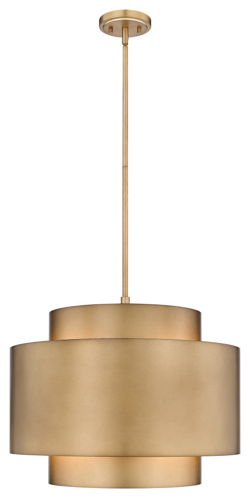 Zlite 739P24-RB 3-Light Pendant, Rubbed Brass
