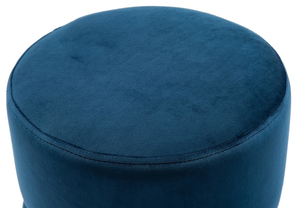 TOV Furniture Yamma Navy Velvet Ottoman