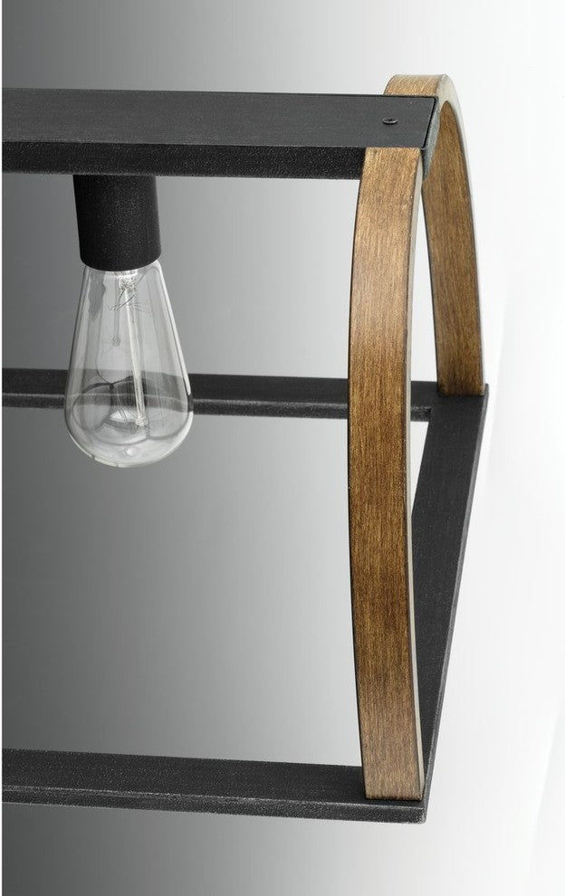 Progress Lighting 4-60W Medium Linear Chandelier, Gilded Iron