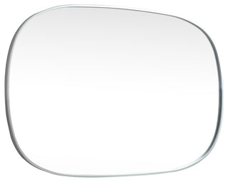 Home Living Metal Frame Oval Mirror 30x48 Inch, Silver