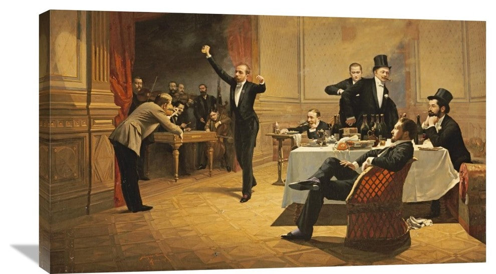 "The Dinner Party" Artwork, 36" x 21"