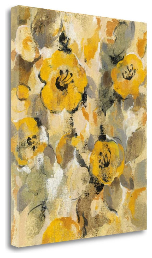 "Yellow Floral I" By Silvia Vassileva, Giclee Print on Gallery Wrap Canvas