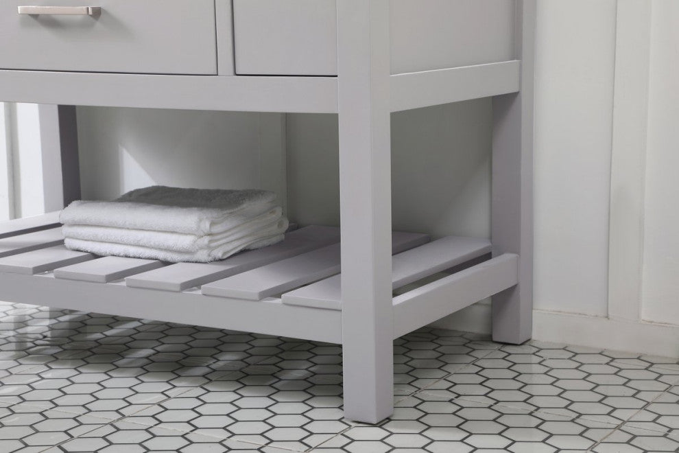 Home Living 22" Farmhouse Grey-Light Bathroom Vanity