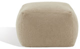 Safavieh Couture Samuels Boucle Pouf, Light Brown