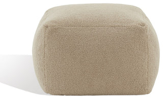 Safavieh Couture Samuels Boucle Pouf, Light Brown