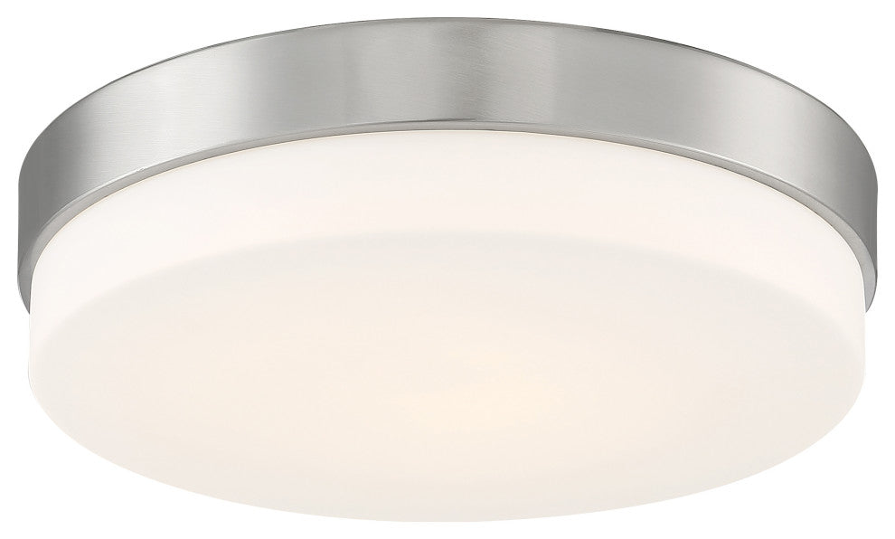 Access Lighting 20826LEDD/OPL Roma 14"W LED Flush Mount Drum - Brushed Steel