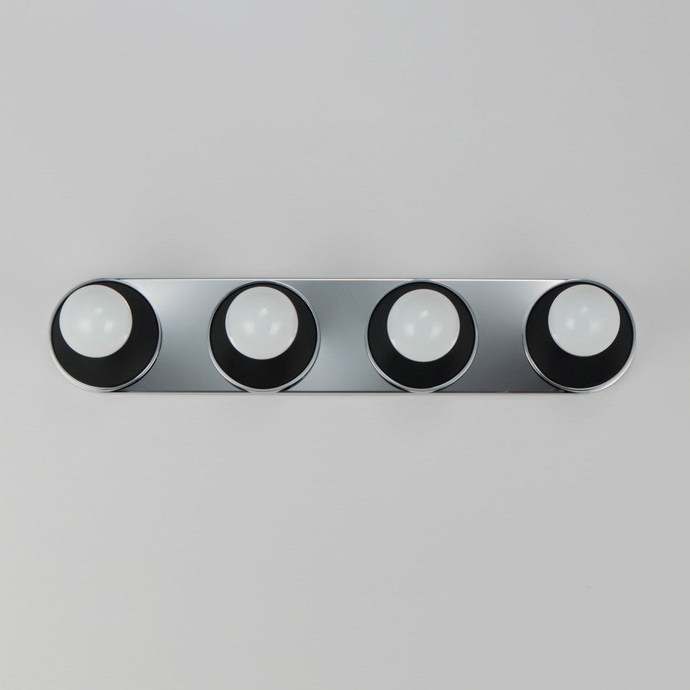 Maxim 26094 Hollywood 4 Light 27"W Vanity Light - Polished Chrome