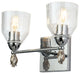 Felice 2 Light Vanity Light, Polished Chrome Finial 1 Silver