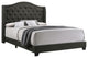 Coaster Sonoma Transitional Fabric Upholstered Camel Back Eastern King Bed Gray