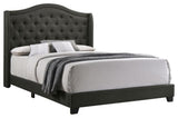 Coaster Sonoma Transitional Fabric Upholstered Camel Back Eastern King Bed Gray