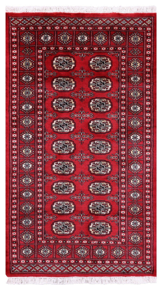 3' 1" X 5' 4" Silky Bokhara Handmade Wool Rug - Q13807