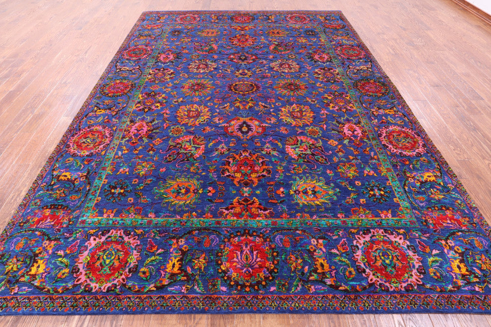 9' 0" X 11' 11" Persian Handmade Wool & Silk Rug - Q15972