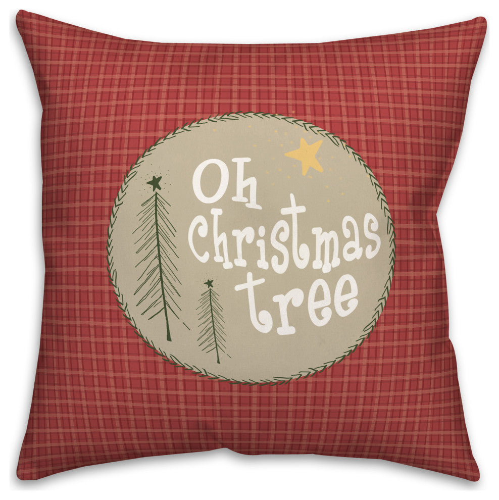 Christmas Quilt Pattern 5 16x16 Spun Poly Pillow