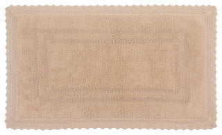 Opulent Reversible 100% Cotton Bath Rug Set, 21x34 Rectangle, Linen