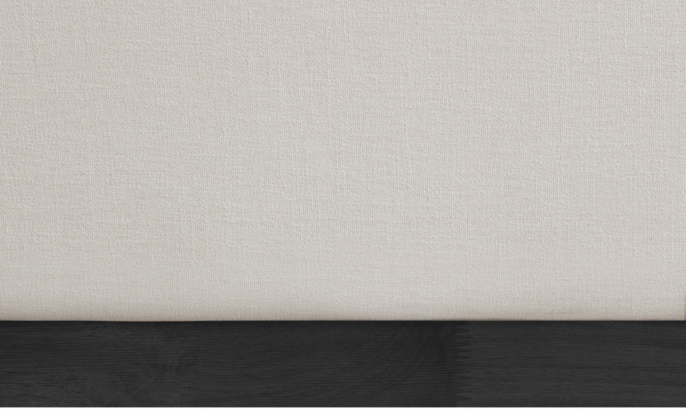 Flynn Linen Textured Fabric Full Bed, Beige, Queen