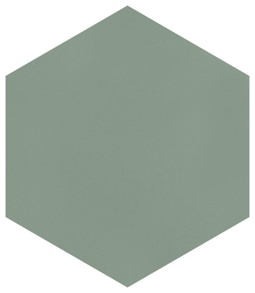 Textile Basic Hex Kale Porcelain Floor and Wall Tile