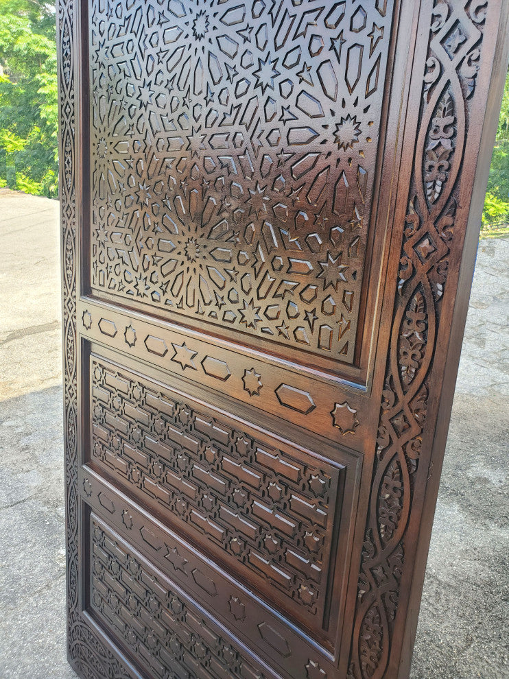 Amazing Moroccan Wooden Door All Carved, Kech LM27