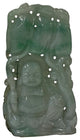 Chinese Jade Carved Happy Buddha Ornament Display
