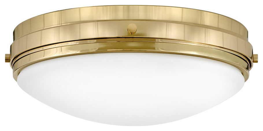 Hinkley Oliver 3-Light Medium Flush Mount 39053BBR, Bright Brass