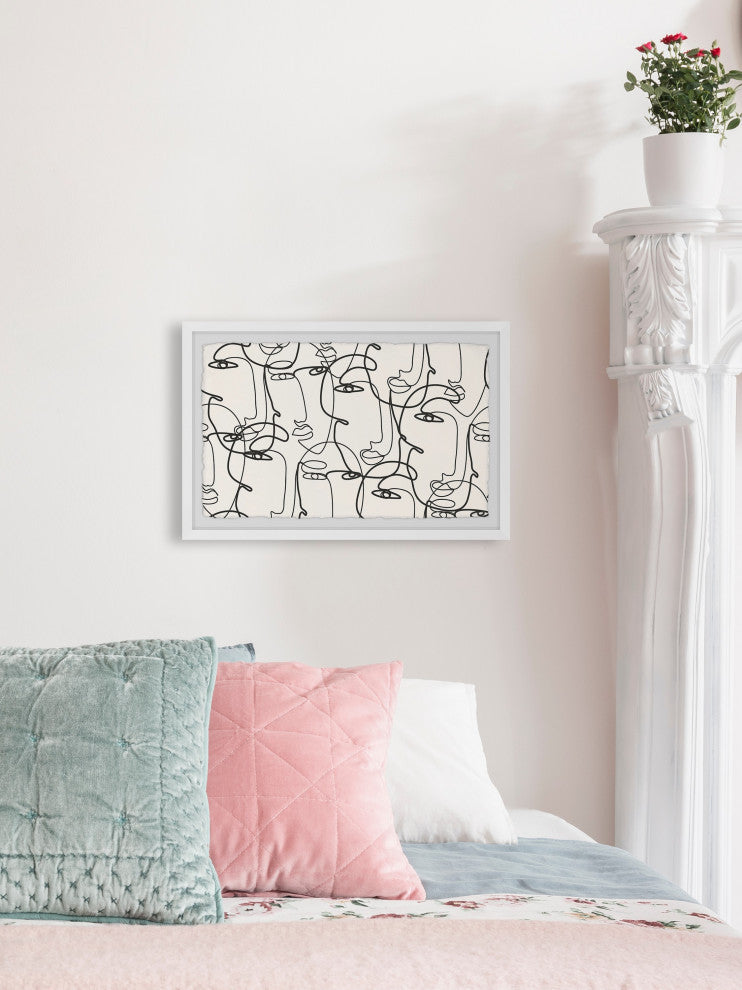 "Face Illusion" Framed Painting Print, 24x16