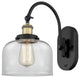 Bell Sconce, Black Antique Brass, Clear, Clear