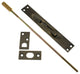 Genuine Solid Brass Extension Flush Bolt UL Standard 12" Rod, Antique Brass