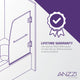 Anzzi 5' Left Drain Tub, White With 34" x 58" Tub Door, Chrome