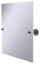 Frameless Rectangular Beveled Edge Tilt Mirror, Antique Brass