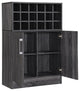 GDF Studio Ridgecrest Mid Century Sonoma Faux Wood Wine and Bar Cabinet, Sonoma
