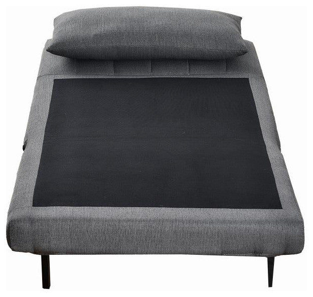 Shaw Convertible Tri-Fold Sleeper Chair with Pillow, Dark Gray