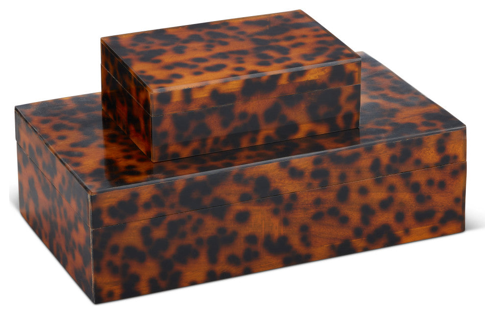 Faux Tortoise Box, 2-Piece Set