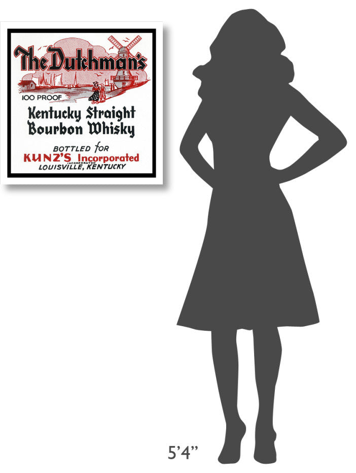 "The Dutchman's Kentucky Straight Bourbon Whiskey" Paper Art, 24"x24"