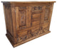 Shipwreck Rustic Carved Wood Bathroom Vanity, 72"x22"x36", No Top