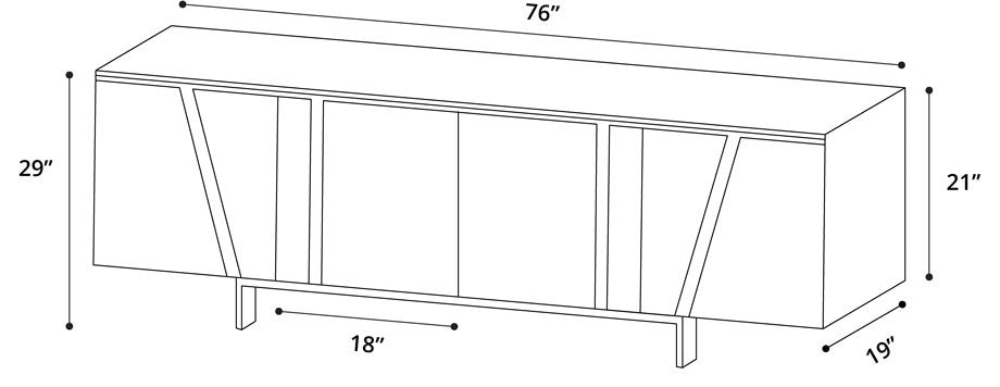 Mott Sideboard, Gray Oak