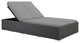 Chocolate Gray Sojourn Outdoor Patio Sunbrella Double Chaise