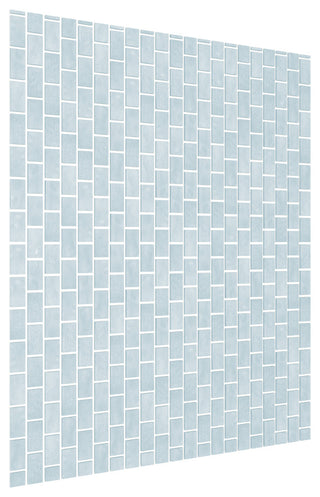 CastelloUSA Anacleto Ceramic Pressed 1"x2" Mosaic Tile, Light Blue
