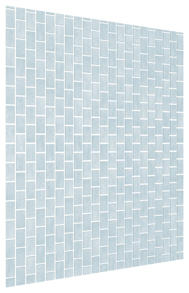 CastelloUSA Anacleto Ceramic Pressed 1"x2" Mosaic Tile, Light Blue