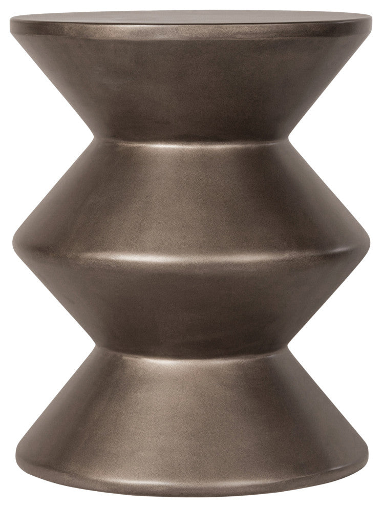 Misha Concrete Inverted Side Table, Bronze