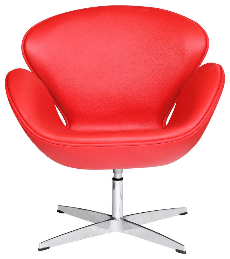 Modern Classics Swan Chair Leather, Red