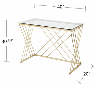 Modern Glass Top Desk