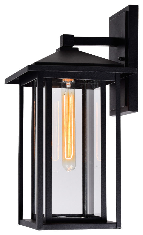Crawford 1 Light Black Outdoor Wall Light