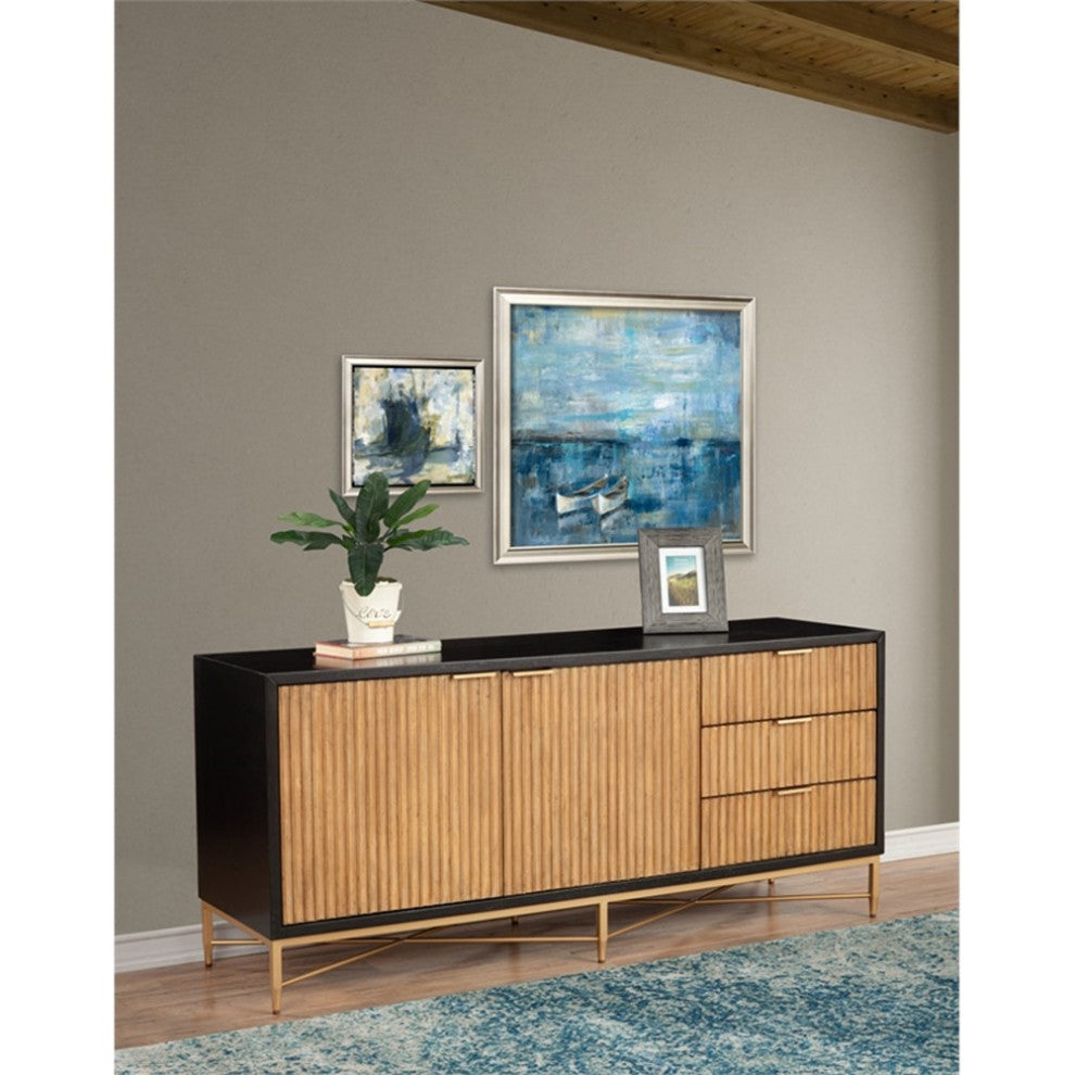 Origins by Alpine Larsen TV Console in Black