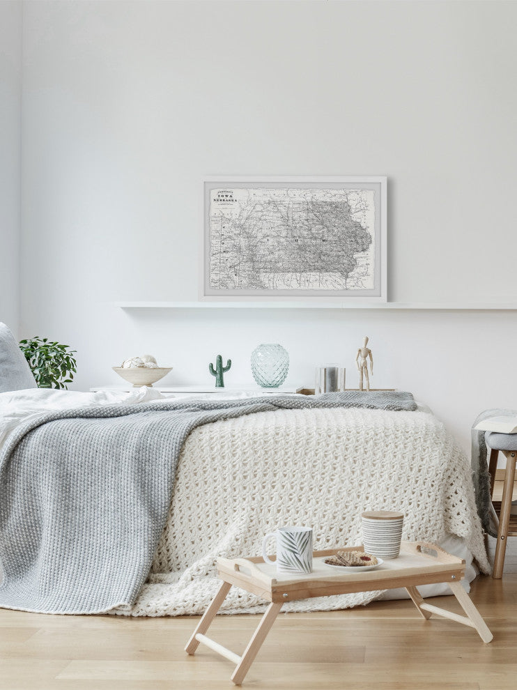"White Iowa" Framed Painting Print, 36x24