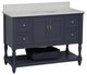 Beverly 48" Bathroom Vanity, Marine Gray, Quartz