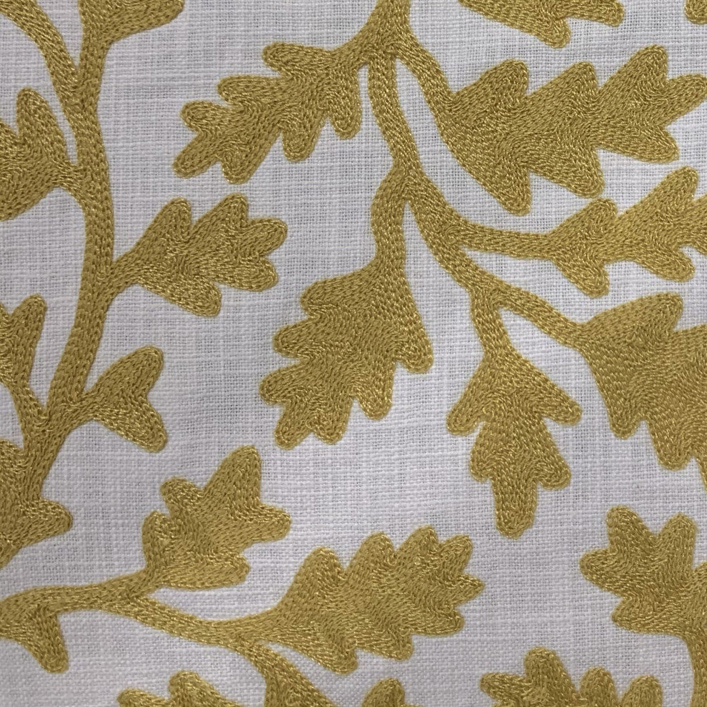 Plutus Yellow Vine Floral Luxury Throw Pillow, 12"x20"